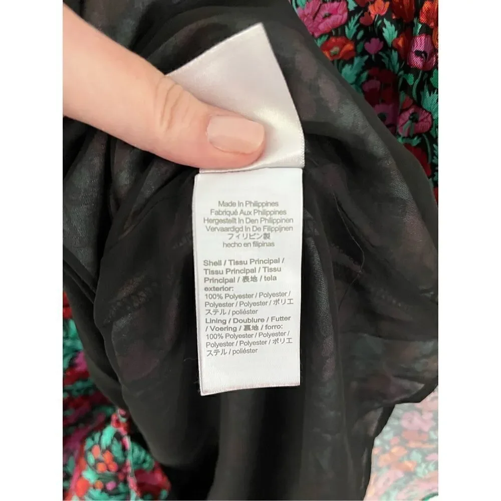 J. Crew Drapey Puff Sleeve Dress Floral Kentucky Derby Dress Size 2 EUC